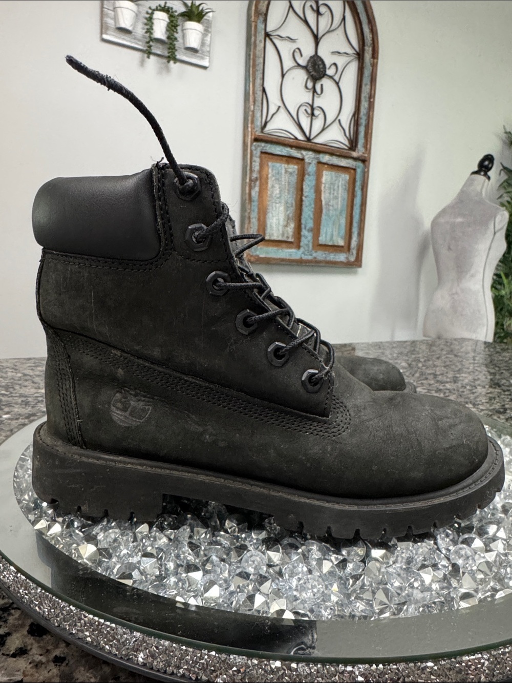 Timberland Black Women's Combat Moto Boots 4.5Y or W6